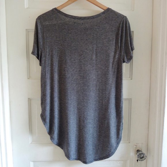 Halogen Flowy Black Space Dye High Low Tee S - Picture 4 of 6